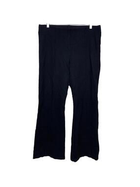 Primark Flared Leggings Womens 12 Black Front Seam Detail Stretch Bell Bottom